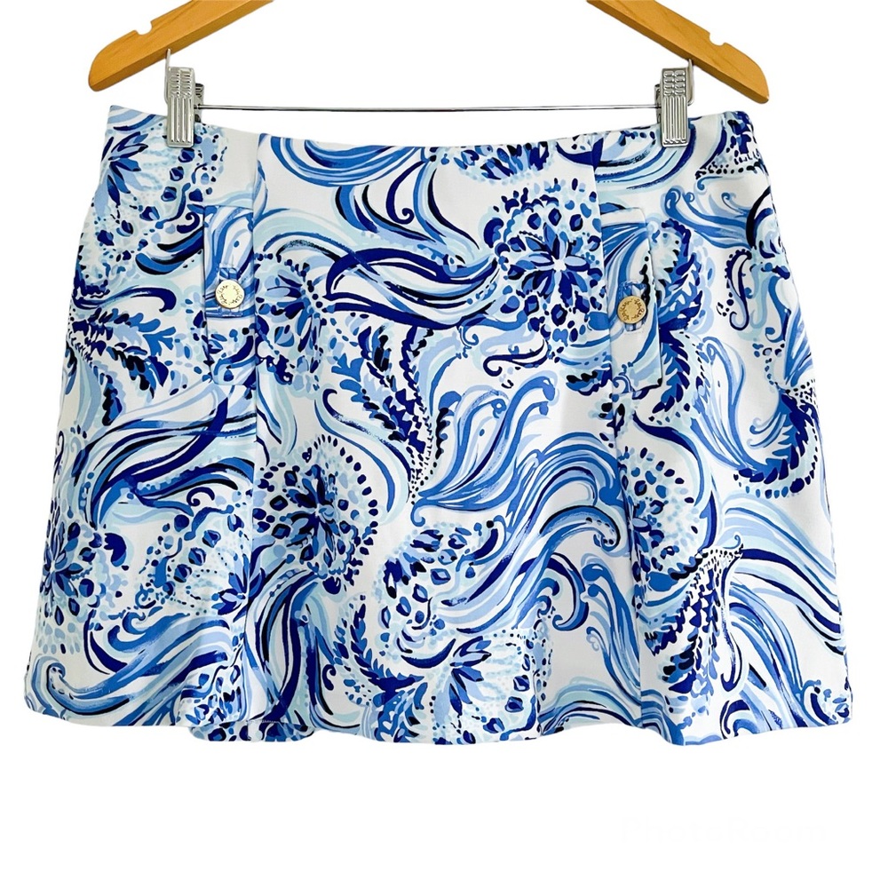 Lilly Pulitzer Blue & White Printed Skort - Picture 7 of 13